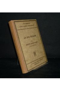 An die Römer. Von Ernst Käsemann. (= Handbuch zum Neuen Testament, Band 8a).