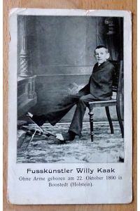 Ansichtskarte AK Fußkünstler Willy Kaak ohne Arme geboren am 22. Oktober 1890 (Variete, Geigenspieler)