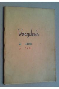 (Galopprennbahn Dresden-Seidnitz). Waagebuch ab 1. 11. (19)80 bis 7. 6. (19)81. Akzidenzdruck mit handschriftlichen Einträgen von Richter G. Günther.
