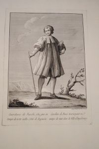 Feuerwächter in Augsburg. Guardino de Fuochi… Gardien de Feux tournoyant en… Venice, Antonio Zatta, c. 1790 Plattenmaße 28 x 20 cm. Blattgröße ca. 45 x 30 cm. (Auf Karton montiert).