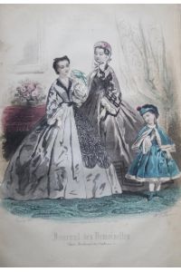 Journal des Demoiselles. 29. Jahr. 1861. Mit 19, davon 8 kolorierten Stahlstichtafeln, 2 doppelblattgroß. Paris, 1861.