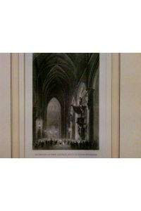 Interior of the church of St. Gudule, (Innenansicht), Brussels, Brüssel, reiche Personenstaffage,   - W. H. Bartlett, A. H. Payne,