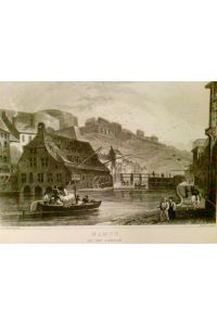 Namur, on the Sambre, Teilansicht mit Wassermühle, (Namur on the Sambre), Namur mit Sambre-Schleuse,   - G. S. Shepherd del., R. Brice sculpt.,