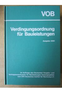 Verdingungsordnung für Bauleistungen.   - Ausgabe 2000. mit CD-Rom