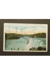 American Falls and Steel Arch Bridge from Luna Island, Niagara Falls; No. 257  - American Falls properly comprises two precipitating floods