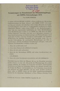 Veränderungen im Florenbestand des Elbsandsteingebirges sei Hippes Untersuchungen 1878