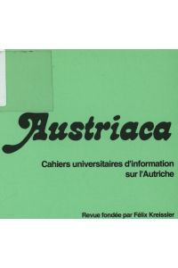 Erstaunte Vorwegnahmen. Zum intellektuellen Verhältnis Ludwig von Fickers zu Ludwig Wittgenstein.   - Austriaca, Juin 1989 - Numéro 28.