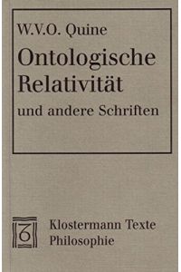 Ontologische Relativität und andere Schriften.
