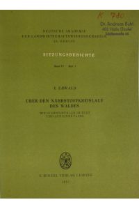 Über den Nährstoffkreislauf des Waldes