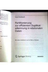 Partitionierung zur effizienten Duplikaterkennung in relationalen Daten.   - Research.