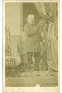 Männerporträt - Stehend, an der Staffelei [mit hds. Titel: M. v. Schwind verstorben 4 Feb. [18]`70].