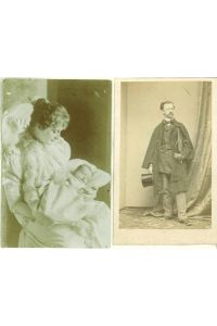 Männerporträt - Stehend, mit Zeichenmappe unter einem Arm [mit hds. Titel: Fr. Lenbach verstorben Mai 1904].