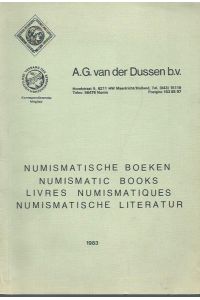 Numismatische Boeken / Numismatic Books / Livres Numismatiques / Numismatische Literatur. 1983. Katalog.
