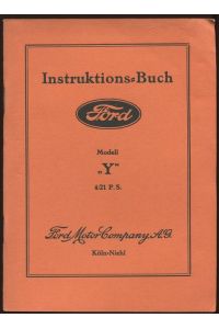 Instruktions-Buch Ford Typ Y 4/21 PS.