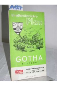 Straßenübersichtsplan Gotha 1:10000, Informationskarte für den Fremdenverkehr