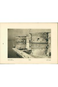 Kupfertiefdruck : Tarent Castello - Castello S. Michele Vecchio - Italien  - Landschaftsbild