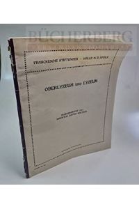 Oberlyzeum und Lyzeum  - Jahresbericht 1913 Direktor Justus Baltzer