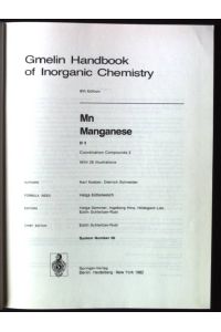 Gmelin-Handbuch der anorganischen Chemie; Mn : manganese. D. / 3. Coordination compounds : 3
