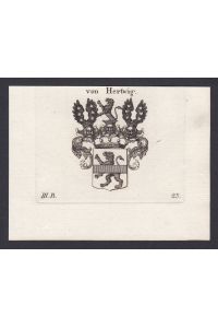 von Hertwig - Hertwig Wappen Adel coat of arms heraldry Heraldik copper engraving