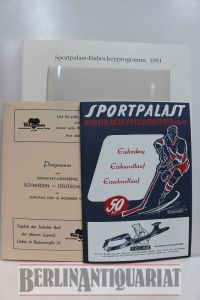 Sportpalast-Eishockeyprogramm, 1951.   - Prospekt: Eishockey, Eiskunstlauf, Eisschnellauf und Programm zum Eishockey Länderspiel Schweden - Deutschland am Sonntag, dem 18. November 1951.