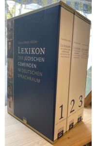 Lexikon der jüdischen Gemeinden im Deutschen Sprachraum. 3 Bände.