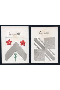Custines / Cornette - Custines Cornette Frankreich France Wappen Adel coat of arms heraldry Heraldik Aquarell watercolor