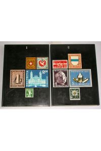 Schweizer Briefmarken in 2 Bänden.