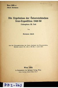 Ergebnisse der Österreichischen Iran-Expedition 1949/50 Coleoptera T. 3. , (=Aus: Sitzungsberichte d. Österr. Akad. d. Wiss. , Math. -naturwiss. Kl. , Abt. 1, Bd. 163, H. 1/2)