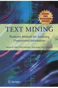 Text Mining: Predictive Methods for Analyzing Unstructured Information.