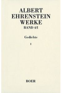 Ehrenstein, Werke IV