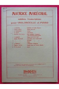 Liebestraum (Transcriptions pour Violoncelle et Piano par Maurice Marechal)  - (= Maurice Marechal... No. 4 / M.E. 3036)