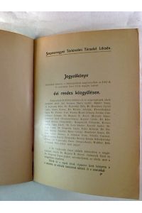 Parvy Sandor Dr. , Szekfoglalo Beszede / Függelek: A Tarsulat Szamadasi Kimutatasai 1901-1906.