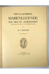 Marienlegende aus dem XV. Jahrhundert. (Kodex Mss. Hist. Helv. X. 50, Stadtbibliothek Bern).