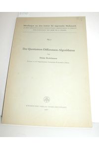 Der Quotienten-Differenzen-Algorithmus