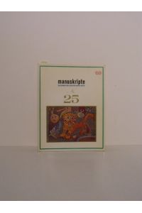 Manuskripte '69.   - Zeitschrift für Literatur, Kunst, Kritik.