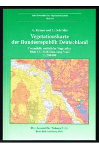 Vegetationskarte der Bundesrepublik Deutschland 1: 200000 - potentielle natürliche Vegetation - Blatt CC 3118 Hamburg-West. -