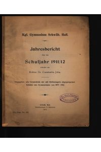 Jahresbericht  - Über das Schuljahr 1911/12