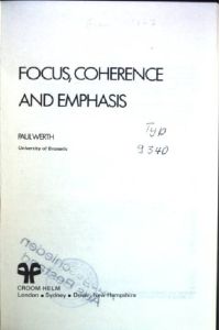 Focus, Coherence and Emphasis