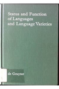 Status and Function of Languages and Language Varieties  - Grundlagen der Kommunikation / Foundations of Communication