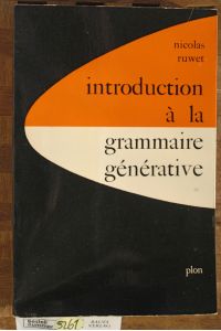 Introduction à la grammaire générative.   - Recherches en sciences humaines ; 22