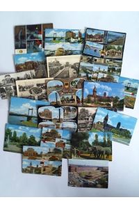 Sammlung von 20 verschiedenen, meist farbigen Ansichtskarten