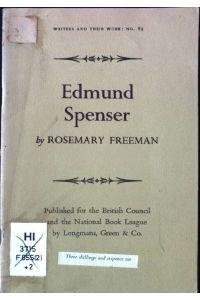 Edmund Spenser  - Bibliographical Series, Writers and their Work, No.89