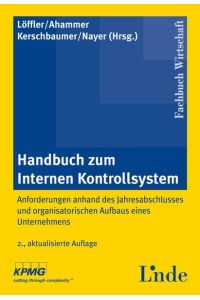 Handbuch zum Internen Kontrollsystem  - Anforderungen anhand des Jahresabschlusses und organisatorischen Aufbaus eines Unternehmens