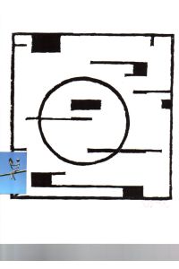 Konstruktion II. - Original s/w-Holzschnitt. Signiert und mit 09/20 bezeichnet.