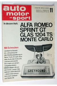 Auto Motor und Sport. 30. Mai 1964. Heft 11. Alfa Romeo Sprint GT
