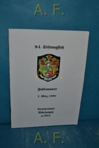 94. Stiftungsfest, Festkommers 7. März 1998 : Burschenschaft Nibelungia zu Wien.