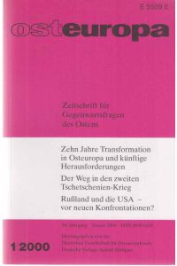 Nr. 1. osteuropa. Zeitschrift für Gegenwartsfragen des Ostens.   - 2000. 50. Jahrgang.