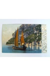 Ansichtskarte: Segelboot am Gardasee