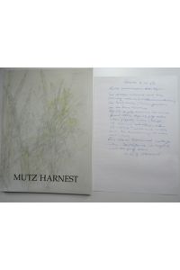 (Gertrud) Mutz Harnest, eine Zeichnerin - Gedächtnisausstellug. + ein Brief von Fritz Harnest datiert 09. 11. 1992.