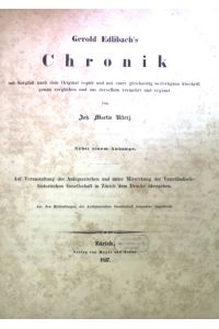 Gerold Edlibach's Chronik.